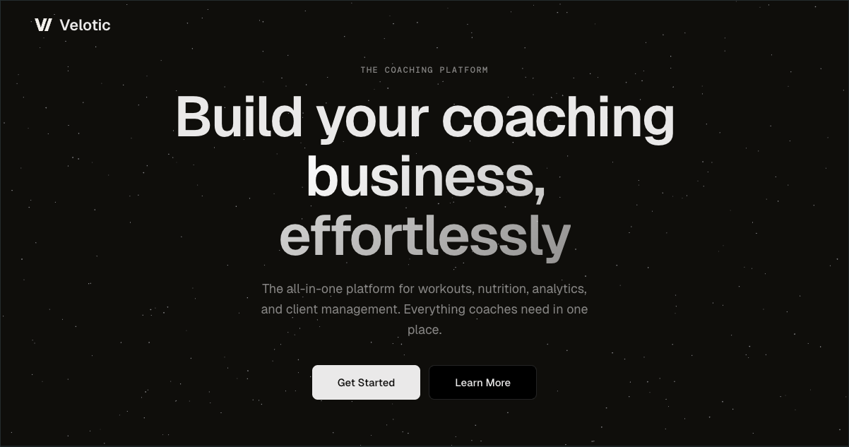 Velotic. Build your coaching business, effortlessly
